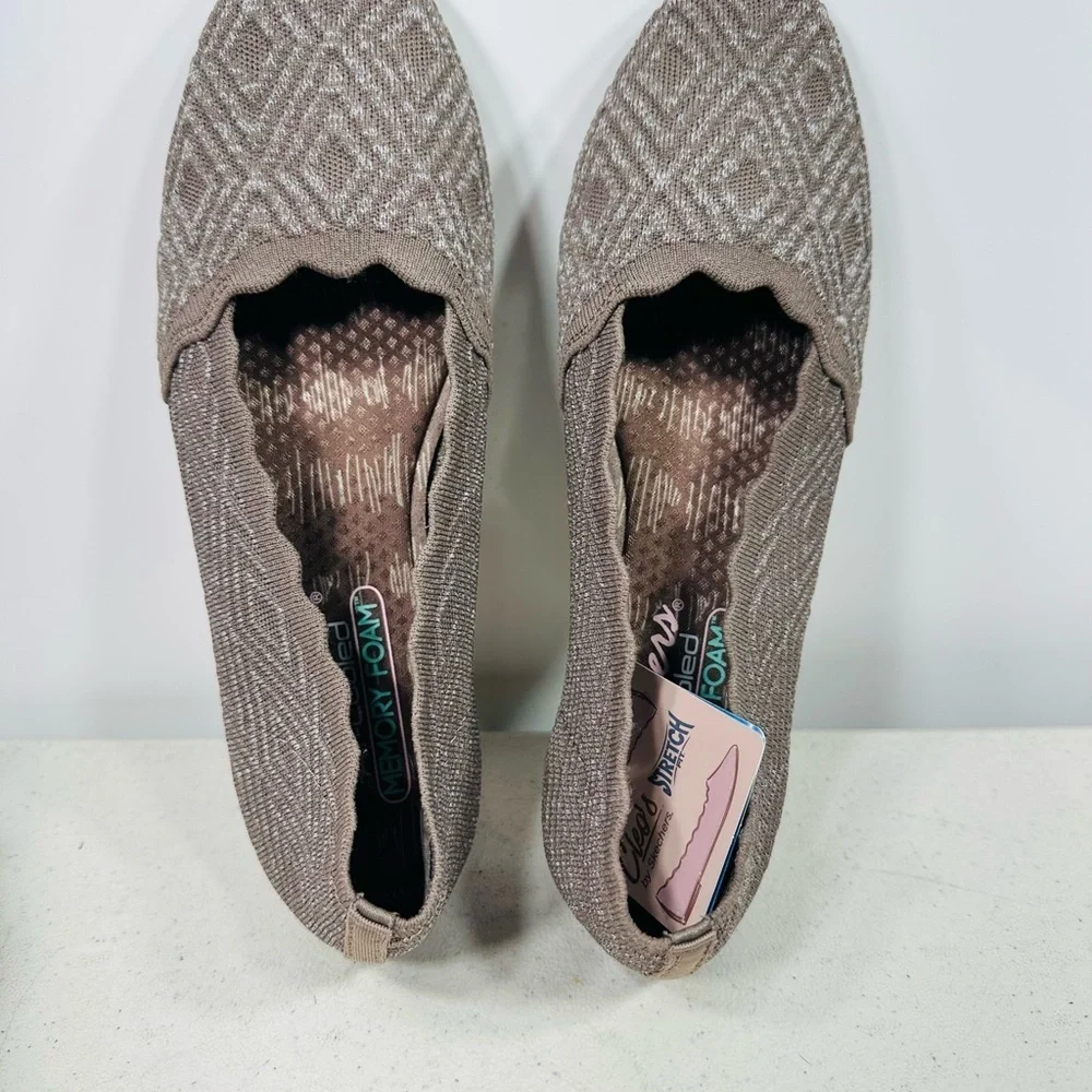 WOMEN'S SKECHERS CLEO HONEYCOMB BALLET FLAT SHOES 44882 size 7,5